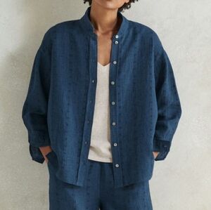 {Poetry} Linen Jacquard Button Up